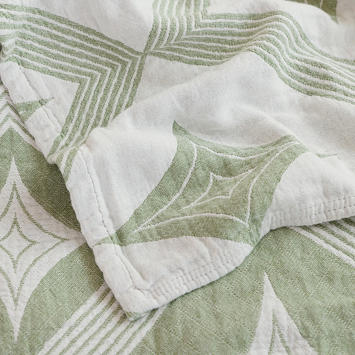 91家纺网 家纺一手货源 找家纺 朴尔家纺-毛巾被 2026新款伯尔尼风格全棉加厚三层纱布毛巾被-朴尔经典款常年备货 风范-绿