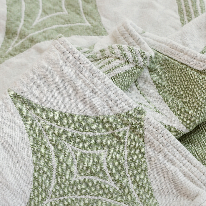 91家纺网 家纺一手货源 找家纺 朴尔家纺-毛巾被 2026新款伯尔尼风格全棉加厚三层纱布毛巾被-朴尔经典款常年备货 风范-绿