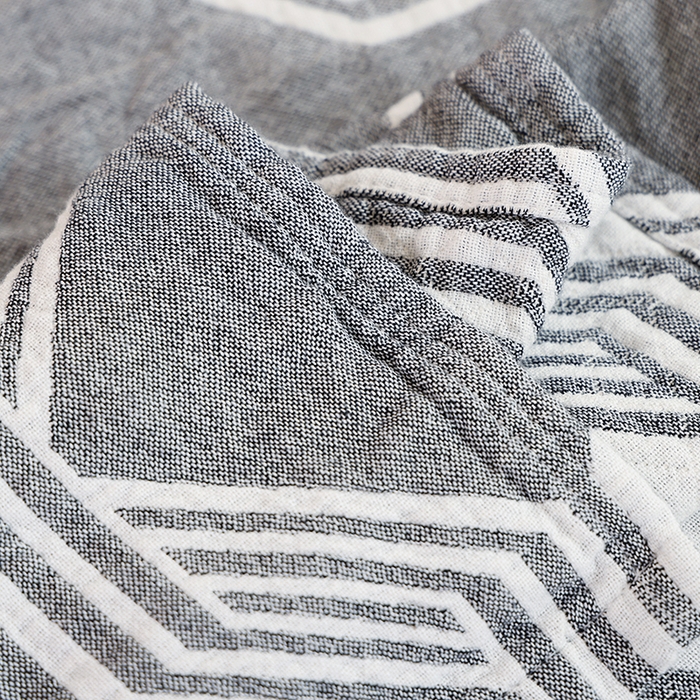 91家纺网 家纺一手货源 找家纺 朴尔家纺-毛巾被 2026新款伯尔尼风格全棉加厚三层纱布毛巾被-朴尔经典款常年备货 浮光-灰