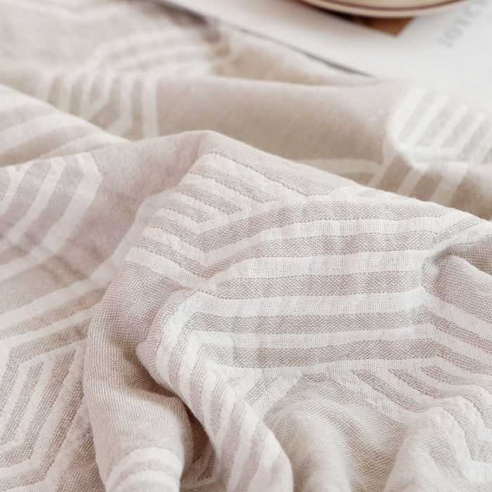 91家纺网 家纺一手货源 找家纺 朴尔家纺-毛巾被 2026新款伯尔尼风格全棉加厚三层纱布毛巾被-朴尔经典款常年备货 浮光-咖