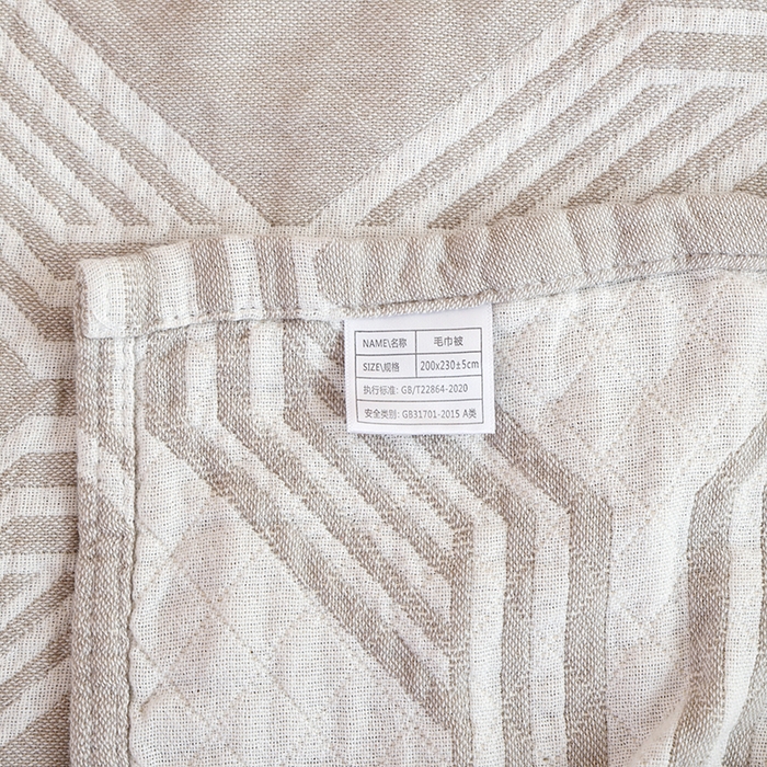91家纺网 家纺一手货源 找家纺 朴尔家纺-毛巾被 2026新款伯尔尼风格全棉加厚三层纱布毛巾被-朴尔经典款常年备货 浮光-咖