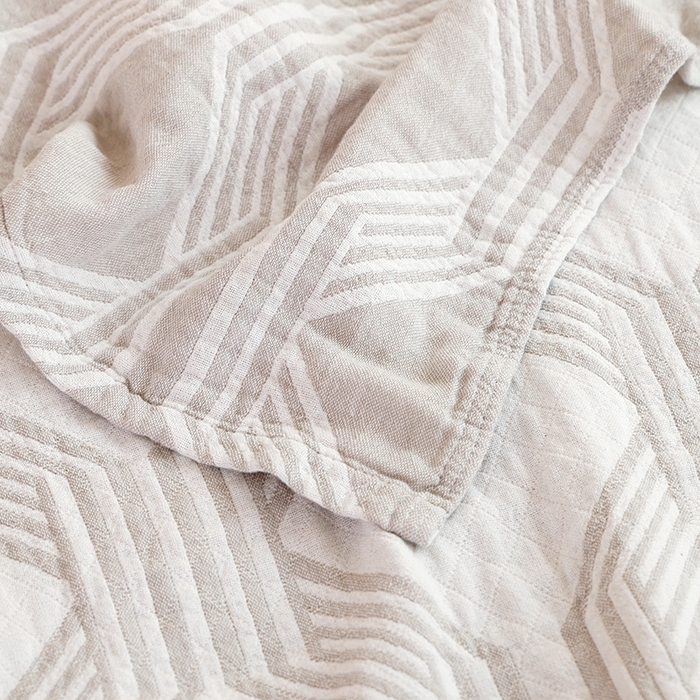 91家纺网 家纺一手货源 找家纺 朴尔家纺-毛巾被 2026新款伯尔尼风格全棉加厚三层纱布毛巾被-朴尔经典款常年备货 浮光-咖