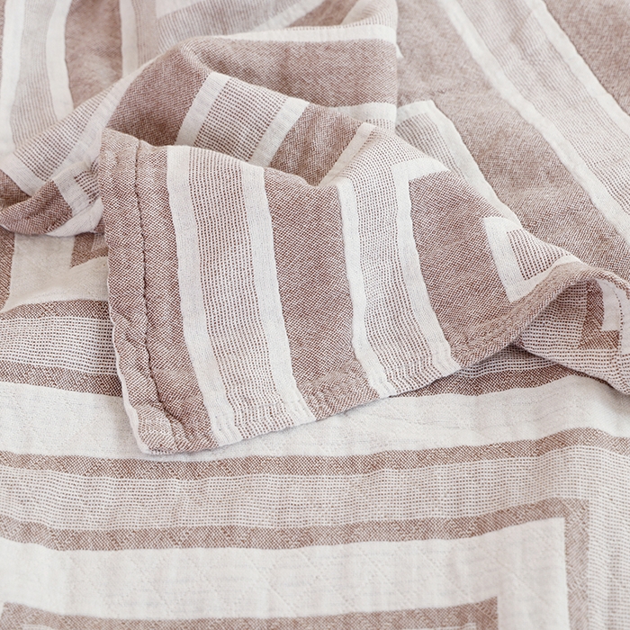 91家纺网 家纺一手货源 找家纺 朴尔家纺-毛巾被 2026新款伯尔尼风格全棉加厚三层纱布毛巾被-朴尔经典款常年备货 如梦生-咖