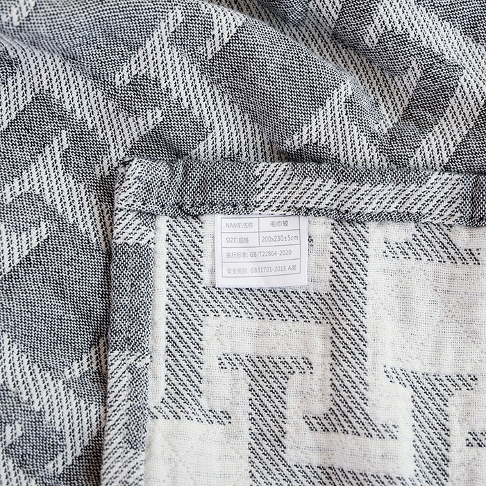 91家纺网 家纺一手货源 找家纺 朴尔家纺-毛巾被 2026新款伯尔尼风格全棉加厚三层纱布毛巾被-朴尔经典款常年备货 邂逅之恋-灰