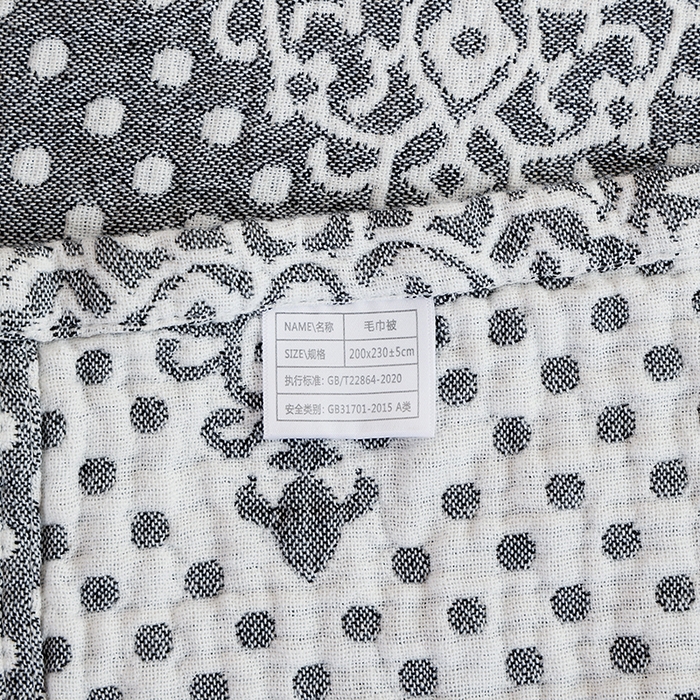 91家纺网 家纺一手货源 找家纺 朴尔家纺-毛巾被 2026新款伯尔尼风格全棉加厚三层纱布毛巾被-朴尔经典款常年备货 星辰-灰