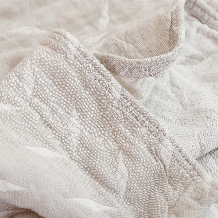 91家纺网 家纺一手货源 找家纺 朴尔家纺-毛巾被 2026新款伯尔尼风格全棉加厚三层纱布毛巾被-朴尔经典款常年备货 竹满庭院-咖