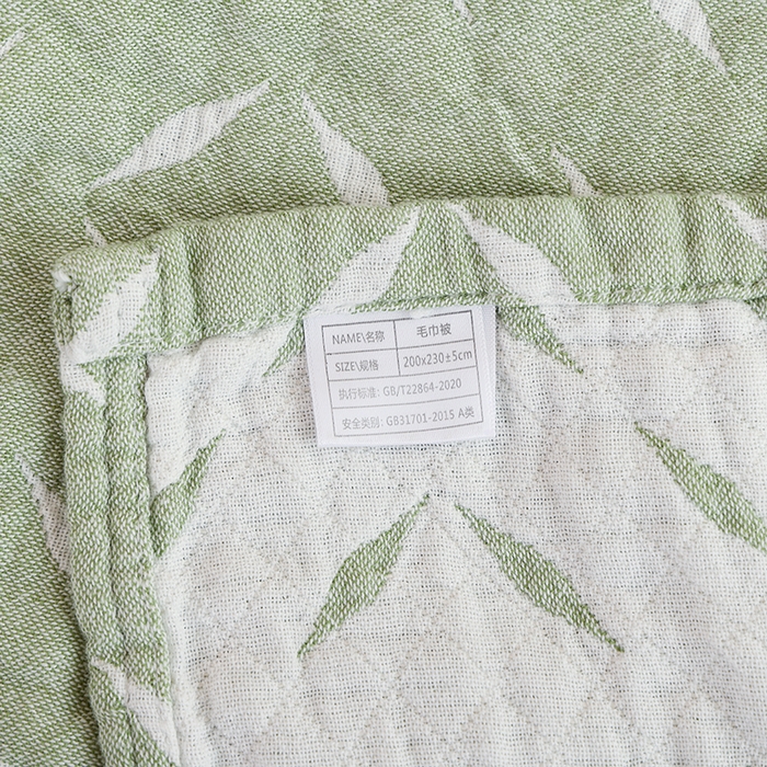 91家纺网 家纺一手货源 找家纺 朴尔家纺-毛巾被 2026新款伯尔尼风格全棉加厚三层纱布毛巾被-朴尔经典款常年备货 竹满庭院-绿