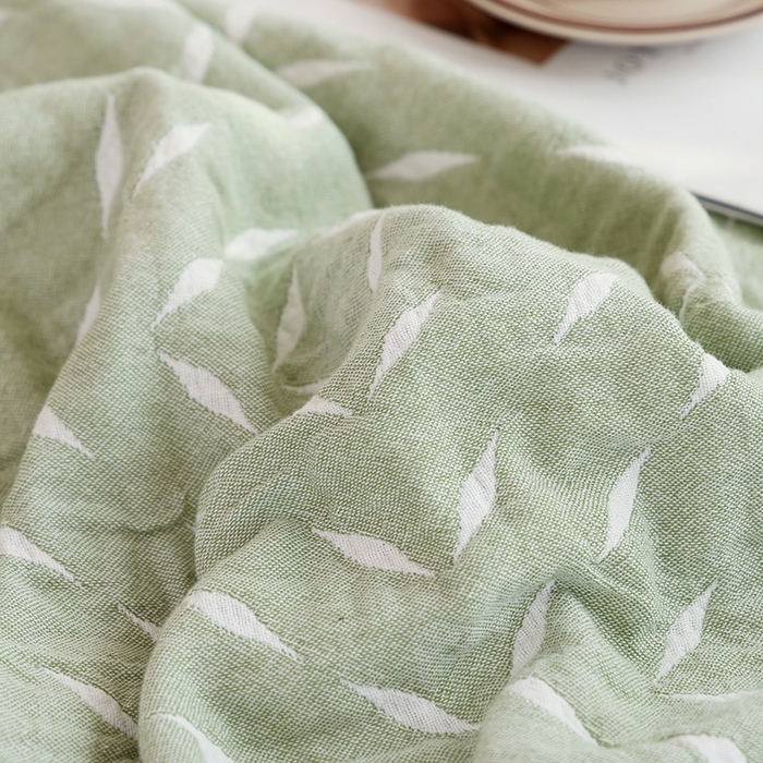 91家纺网 家纺一手货源 找家纺 朴尔家纺-毛巾被 2026新款伯尔尼风格全棉加厚三层纱布毛巾被-朴尔经典款常年备货 竹满庭院-绿