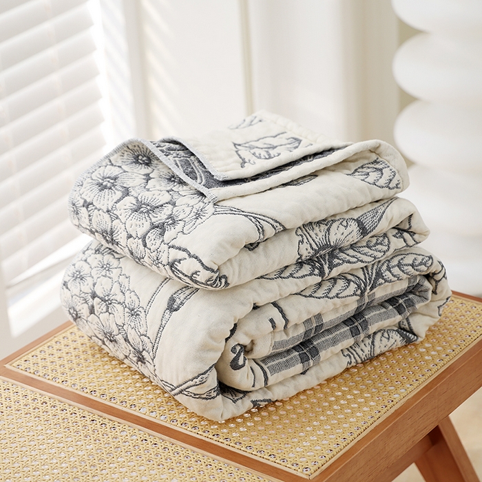 91家纺网 家纺一手货源 找家纺 （总）朴尔家纺-毛巾被 2026春夏新款全棉纯棉水洗预缩加厚六层纱布毛巾被夏被夏凉被空调被