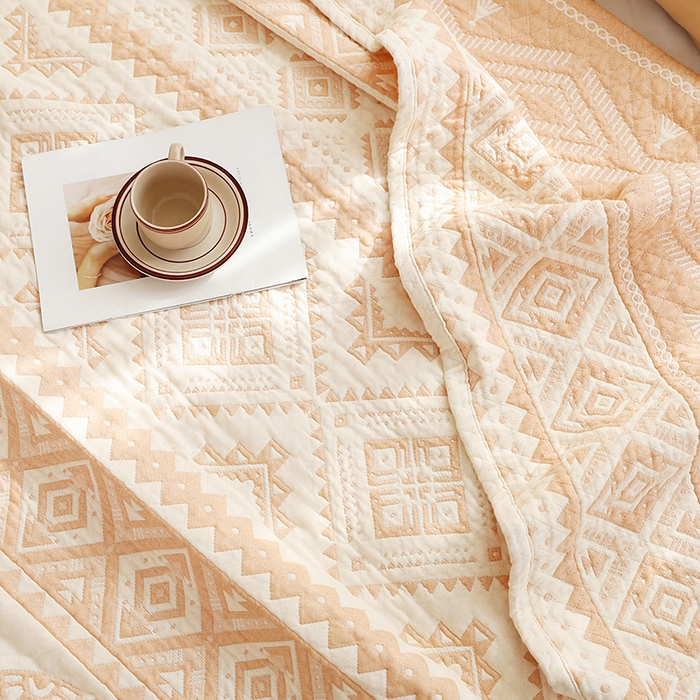 91家纺网 家纺一手货源 找家纺 朴尔家纺-毛巾被 2026春夏新款全棉纯棉水洗预缩加厚六层纱布毛巾被夏被夏凉被空调被 罗格印象