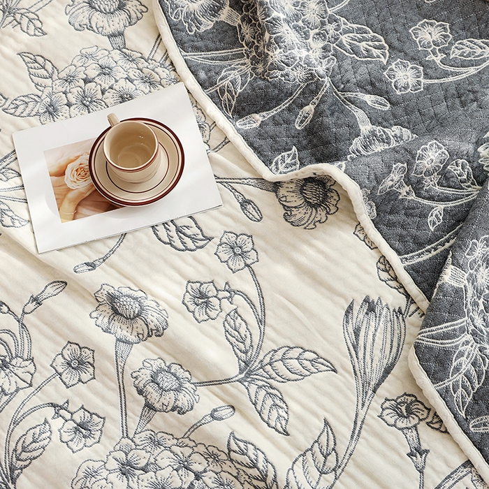 91家纺网 家纺一手货源 找家纺 朴尔家纺-毛巾被 2026春夏新款全棉纯棉水洗预缩加厚六层纱布毛巾被夏被夏凉被空调被 莫奈花园