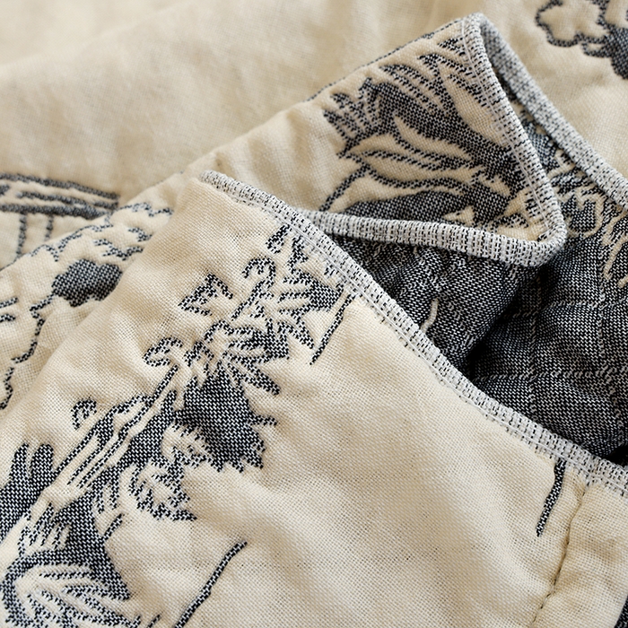 91家纺网 家纺一手货源 找家纺 朴尔家纺-毛巾被 2026春夏新款全棉纯棉水洗预缩加厚六层纱布毛巾被夏被夏凉被空调被 秋南枝