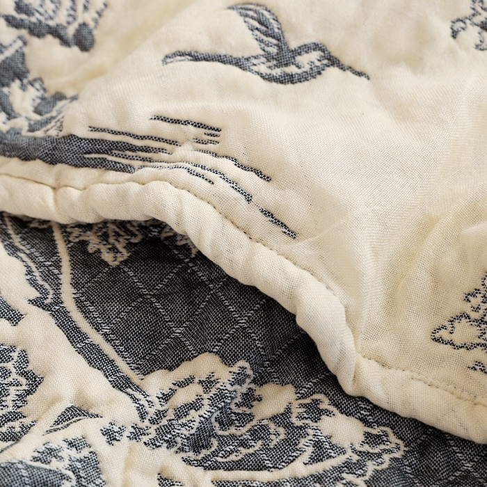 91家纺网 家纺一手货源 找家纺 朴尔家纺-毛巾被 2026春夏新款全棉纯棉水洗预缩加厚六层纱布毛巾被夏被夏凉被空调被 秋南枝