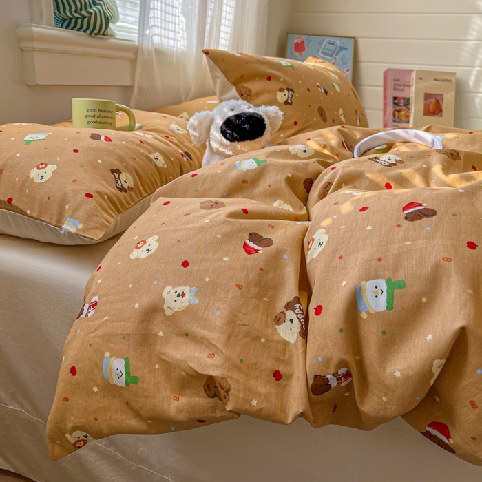 （总）漫仙阁家纺 2026新款纯棉学生宿舍A版100%新疆棉B版古法水洗单被套