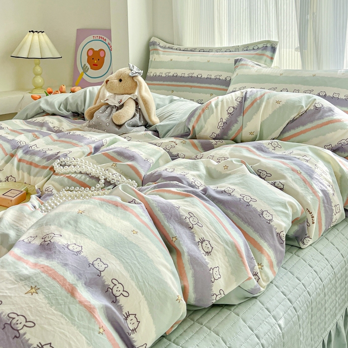 91家纺网 家纺一手货源 找家纺 （总）尚美 2026新款简约印花床盖四件套