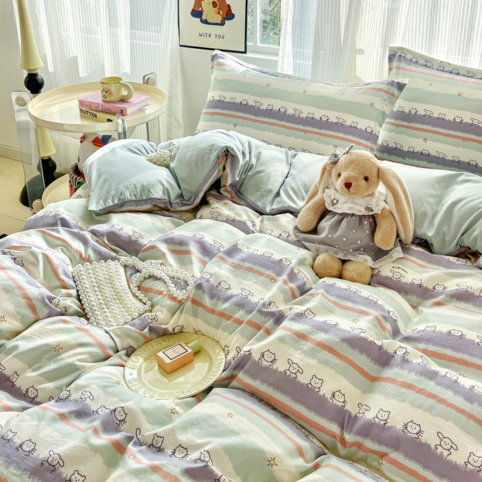 91家纺网 家纺一手货源 找家纺 （总）尚美 2026新款简约印花床盖四件套