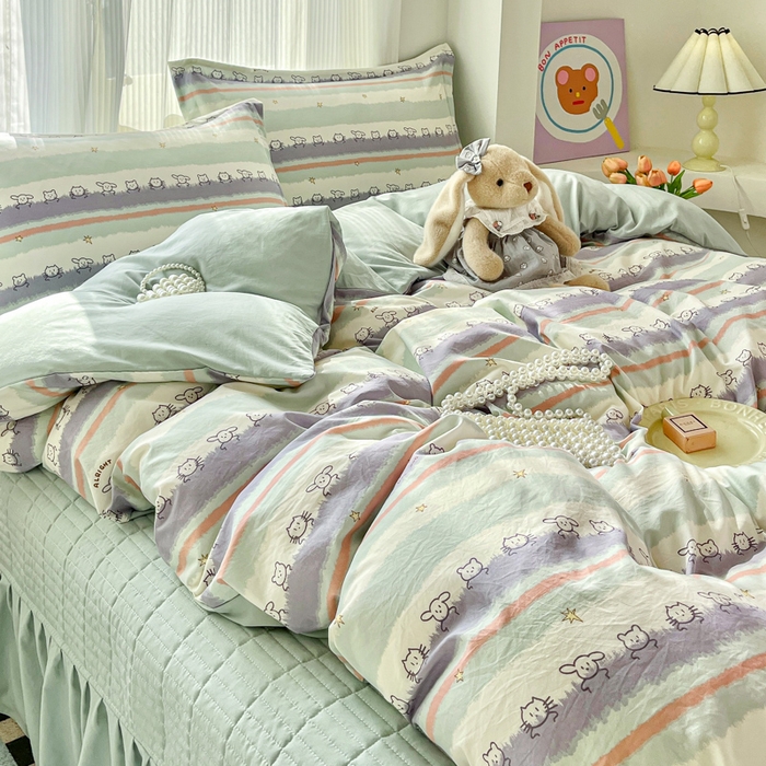 91家纺网 家纺一手货源 找家纺 （总）尚美 2026新款简约印花床盖四件套