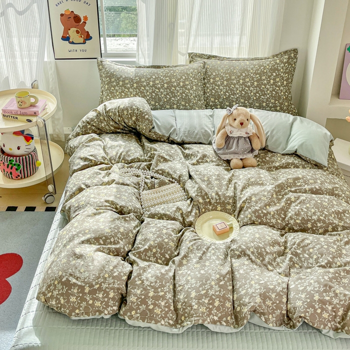 91家纺网 家纺一手货源 找家纺 （总）尚美 2026新款简约印花床盖四件套