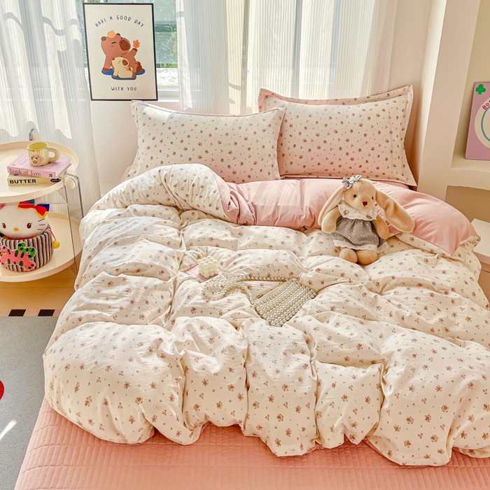 91家纺网 家纺一手货源 找家纺 （总）尚美 2026新款简约印花床盖四件套