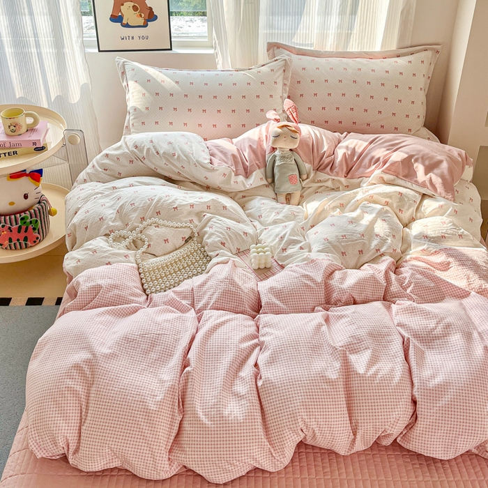 91家纺网 家纺一手货源 找家纺 （总）尚美 2026新款简约印花床盖四件套