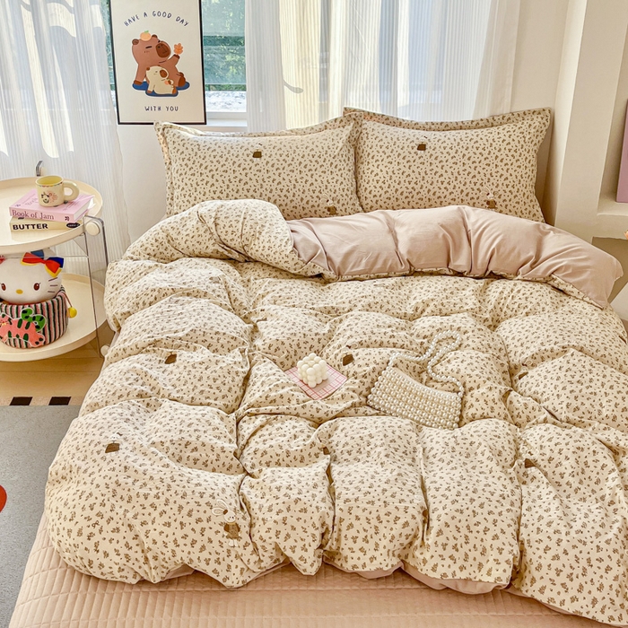 91家纺网 家纺一手货源 找家纺 （总）尚美 2026新款简约印花床盖四件套