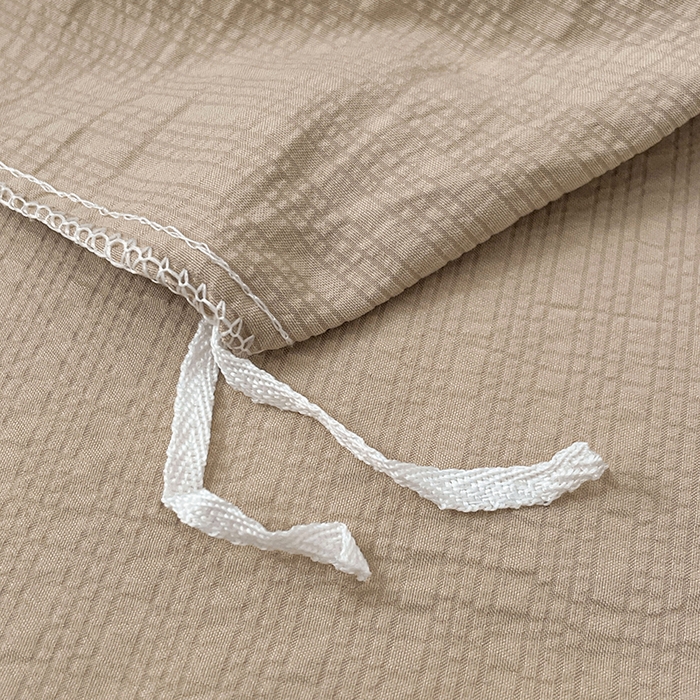 91家纺网 家纺一手货源 找家纺 彩韵家纺 2026新款软糯泡芙纱纯色四件套 泡芙-燕麦柔咖