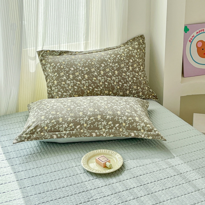 91家纺网 家纺一手货源 找家纺 尚美 2026新款简约印花床盖四件套 春眠