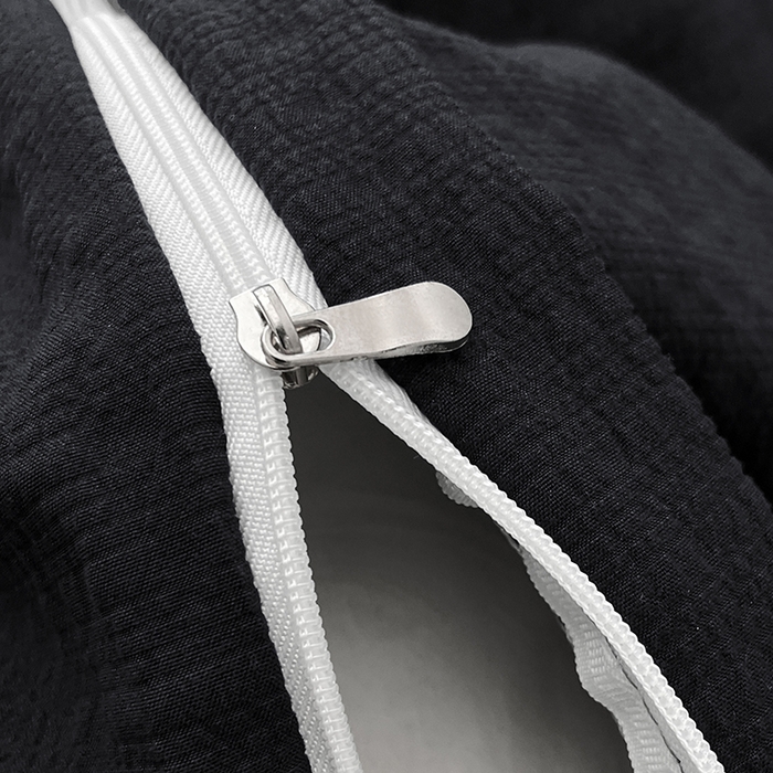 91家纺网 家纺一手货源 找家纺 彩韵家纺 2026新款软糯泡芙纱纯色四件套 泡芙-夜影墨黑