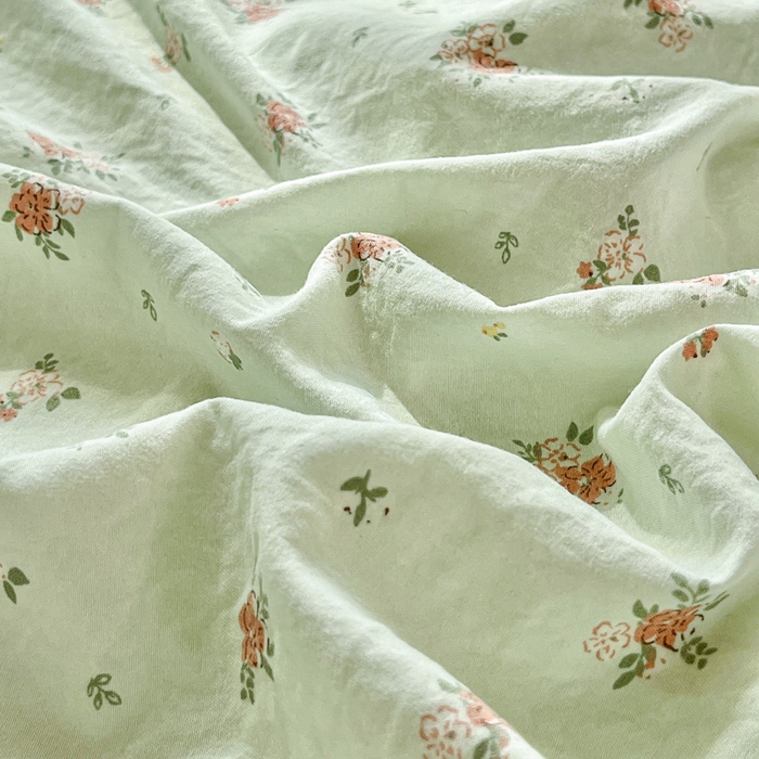 91家纺网 家纺一手货源 找家纺 尚美 2026新款简约印花床盖四件套 春芽-绿