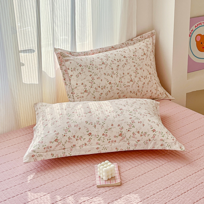 91家纺网 家纺一手货源 找家纺 尚美 2026新款简约印花床盖四件套 春意盎然