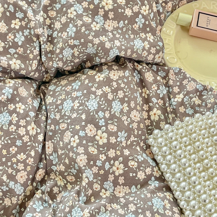 91家纺网 家纺一手货源 找家纺 尚美 2026新款简约印花床盖四件套 复古田园