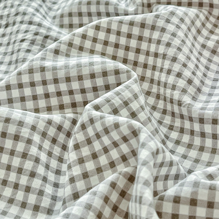 91家纺网 家纺一手货源 找家纺 尚美 2026新款简约印花床盖四件套 格间-灰