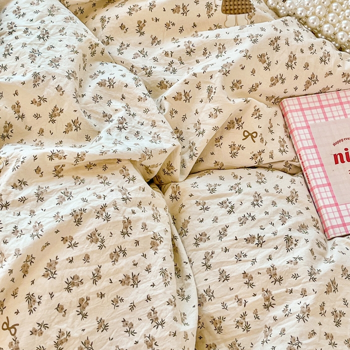 91家纺网 家纺一手货源 找家纺 尚美 2026新款简约印花床盖四件套 萌萌兔咖