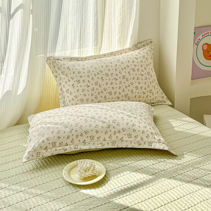 91家纺网 家纺一手货源 找家纺 尚美 2026新款简约印花床盖四件套 奶碎花