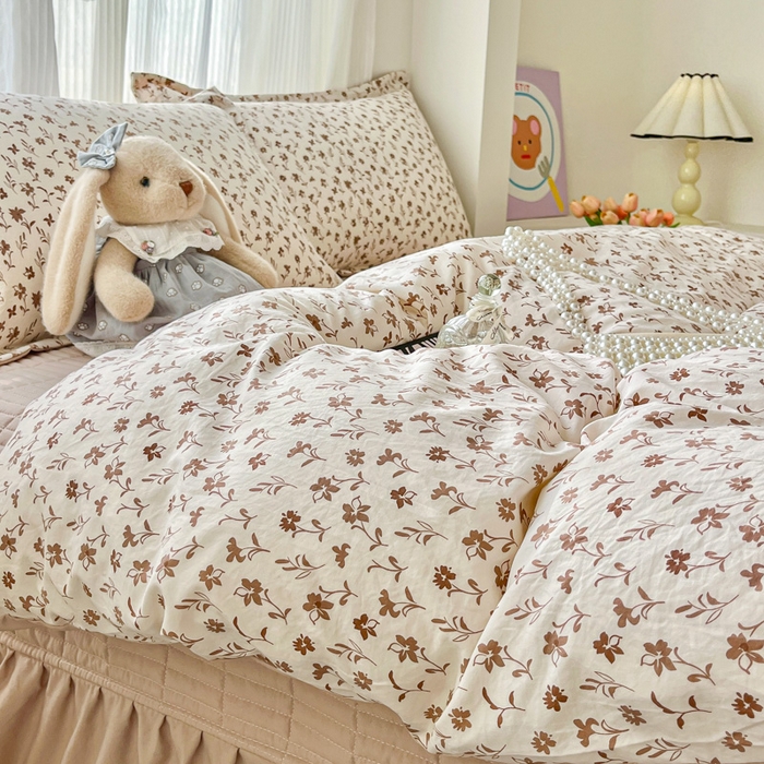 91家纺网 家纺一手货源 找家纺 尚美 2026新款简约印花床盖四件套 素汐