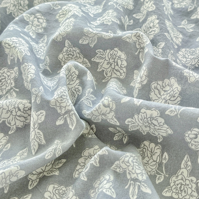 91家纺网 家纺一手货源 找家纺 尚美 2026新款简约印花床盖四件套 雾花-灰