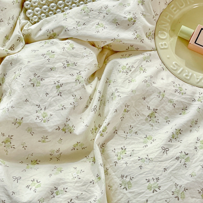 91家纺网 家纺一手货源 找家纺 尚美 2026新款简约印花床盖四件套 小兔花房