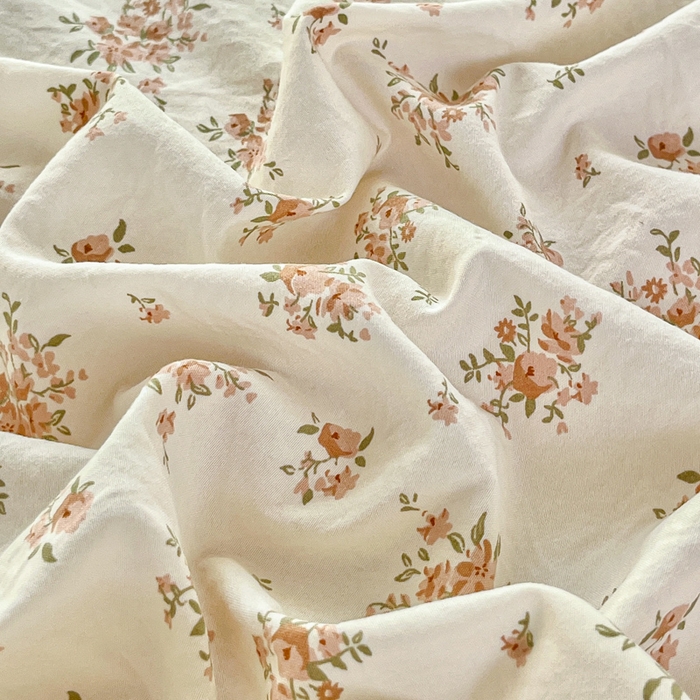 91家纺网 家纺一手货源 找家纺 尚美 2026新款简约印花床盖四件套 织梦-豆沙