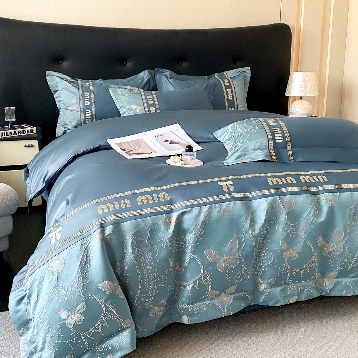 91家纺网 家纺一手货源 找家纺 （总）置顶家纺 2026新款春夏乐芙亲肤提花刺绣系列四件套