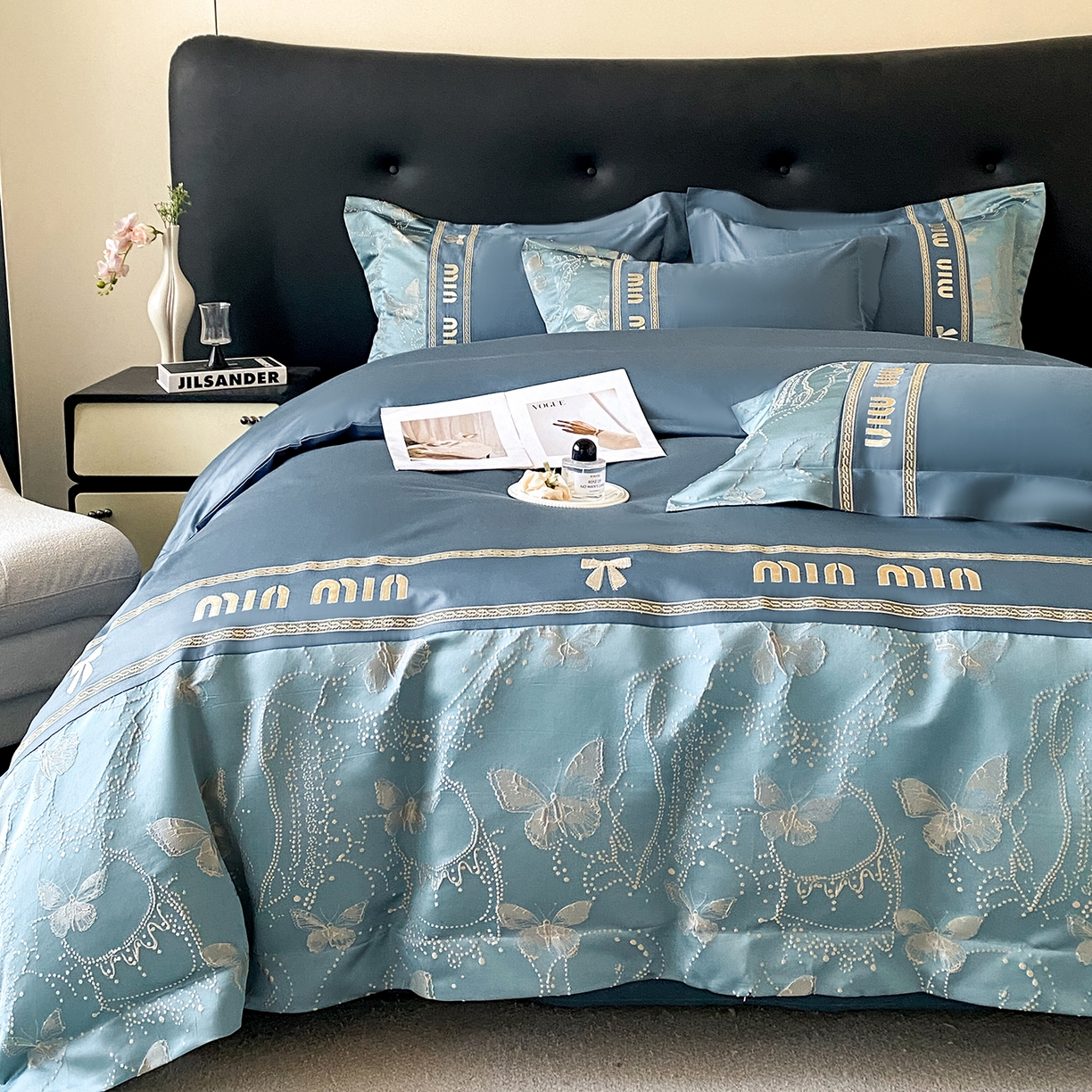 91家纺网 家纺一手货源 找家纺 （总）置顶家纺 2026新款春夏乐芙亲肤提花刺绣系列四件套