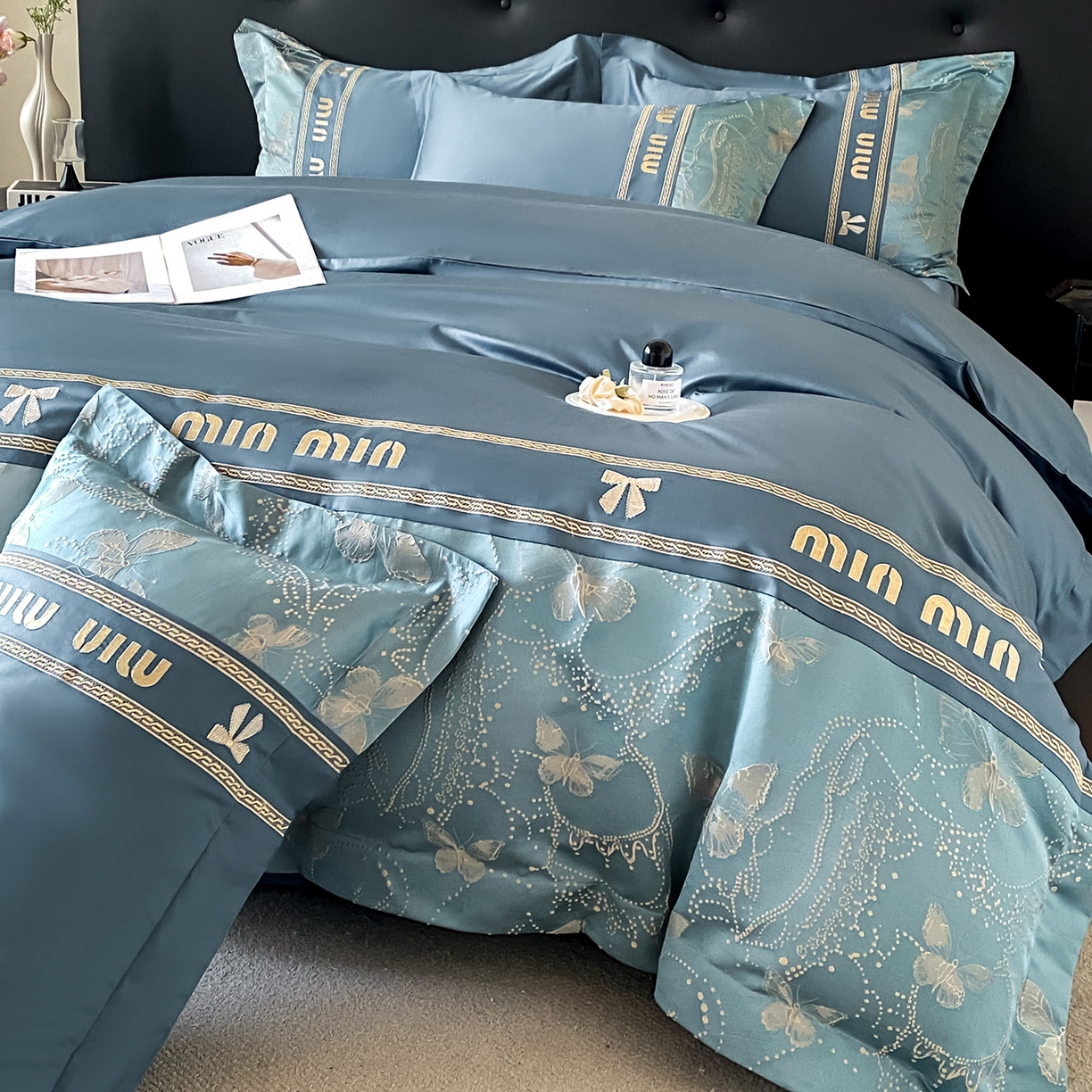 91家纺网 家纺一手货源 找家纺 （总）置顶家纺 2026新款春夏乐芙亲肤提花刺绣系列四件套