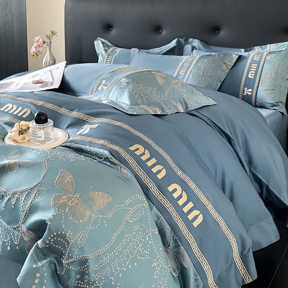 91家纺网 家纺一手货源 找家纺 （总）置顶家纺 2026新款春夏乐芙亲肤提花刺绣系列四件套