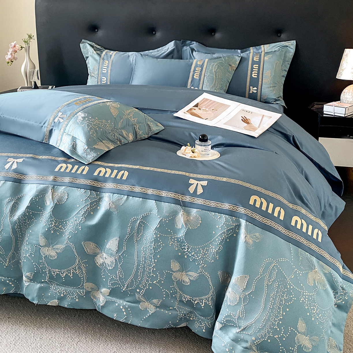 91家纺网 家纺一手货源 找家纺 （总）置顶家纺 2026新款春夏乐芙亲肤提花刺绣系列四件套