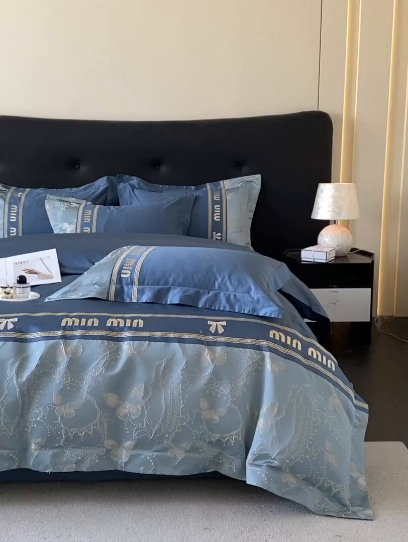 91家纺网 家纺一手货源 找家纺 （总）置顶家纺 2026新款春夏乐芙亲肤提花刺绣系列四件套