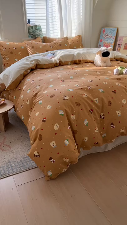 91家纺网 家纺一手货源 找家纺 （总）漫仙阁家纺 2026新款纯棉学生宿舍A版100%新疆棉B版古法水洗单被套