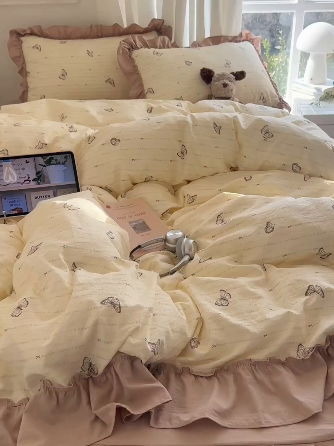 91家纺网 家纺一手货源 找家纺 （总）韩都家居 2026新款韩系大花边系列古棉四件套