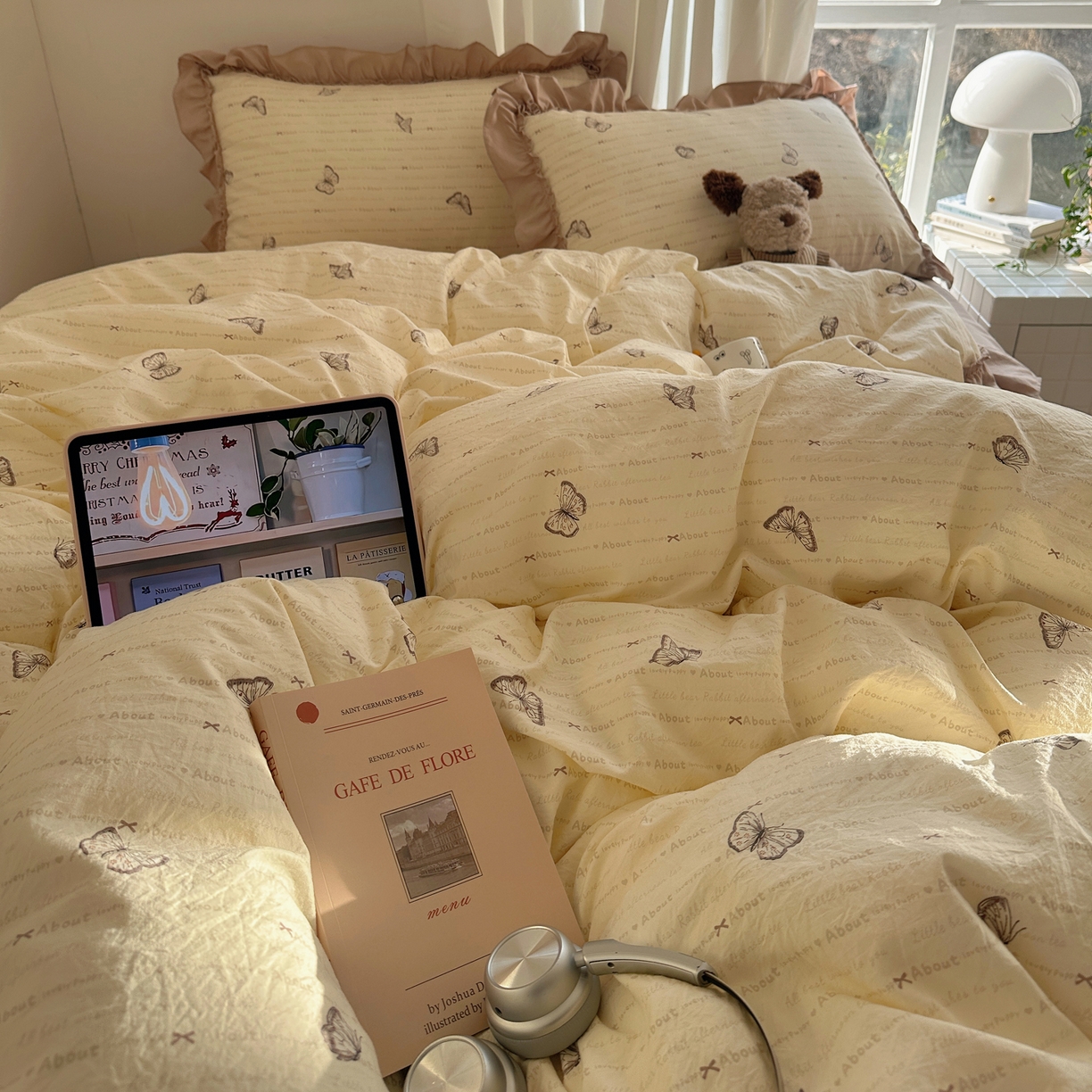 91家纺网 家纺一手货源 找家纺 （总）韩都家居 2026新款韩系大花边系列古棉四件套