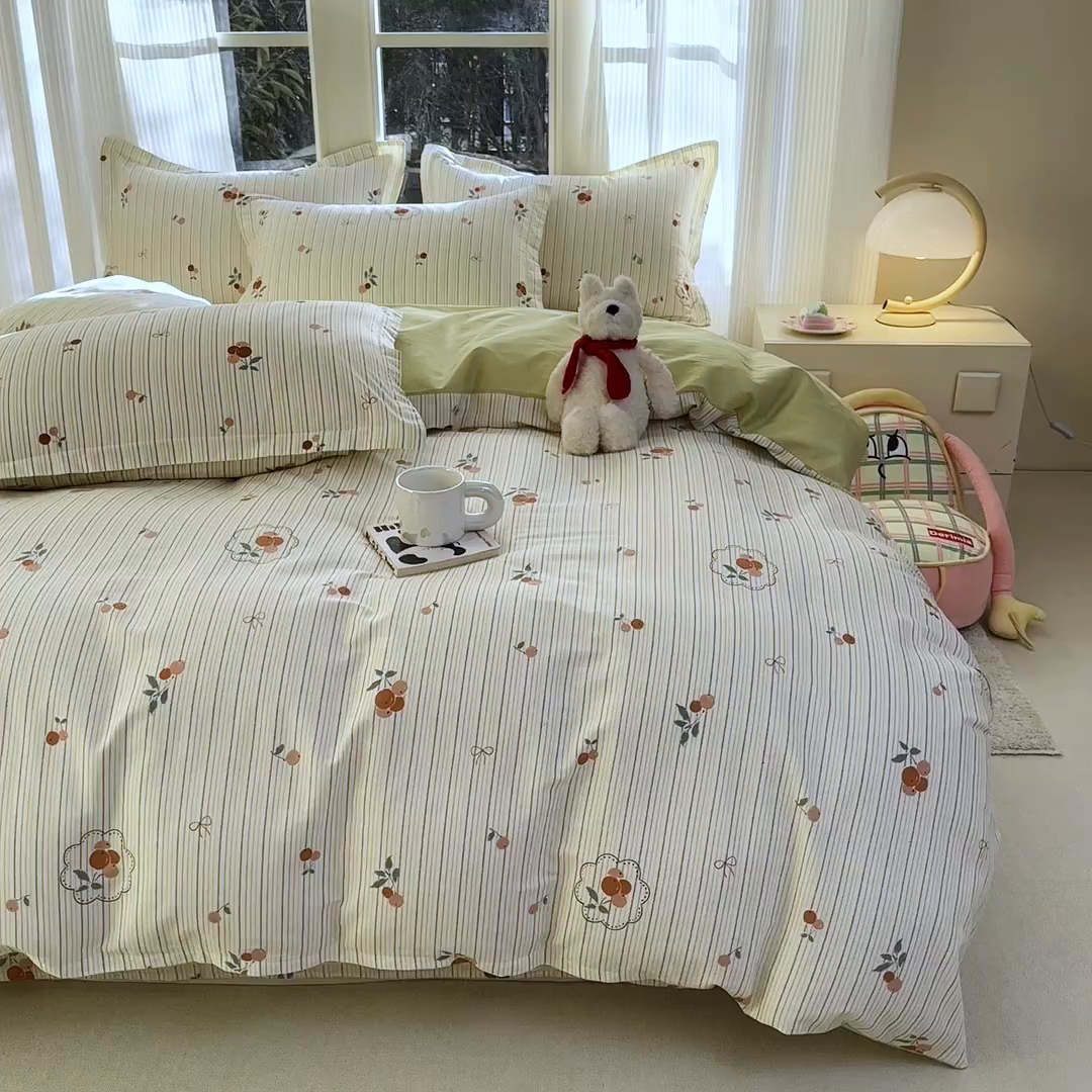 91家纺网 家纺一手货源 找家纺 帛织澜家纺 2026新款A类新疆全棉12868单品印花全棉纯棉被套系列（预留缩水，提供质检报告） 果奇