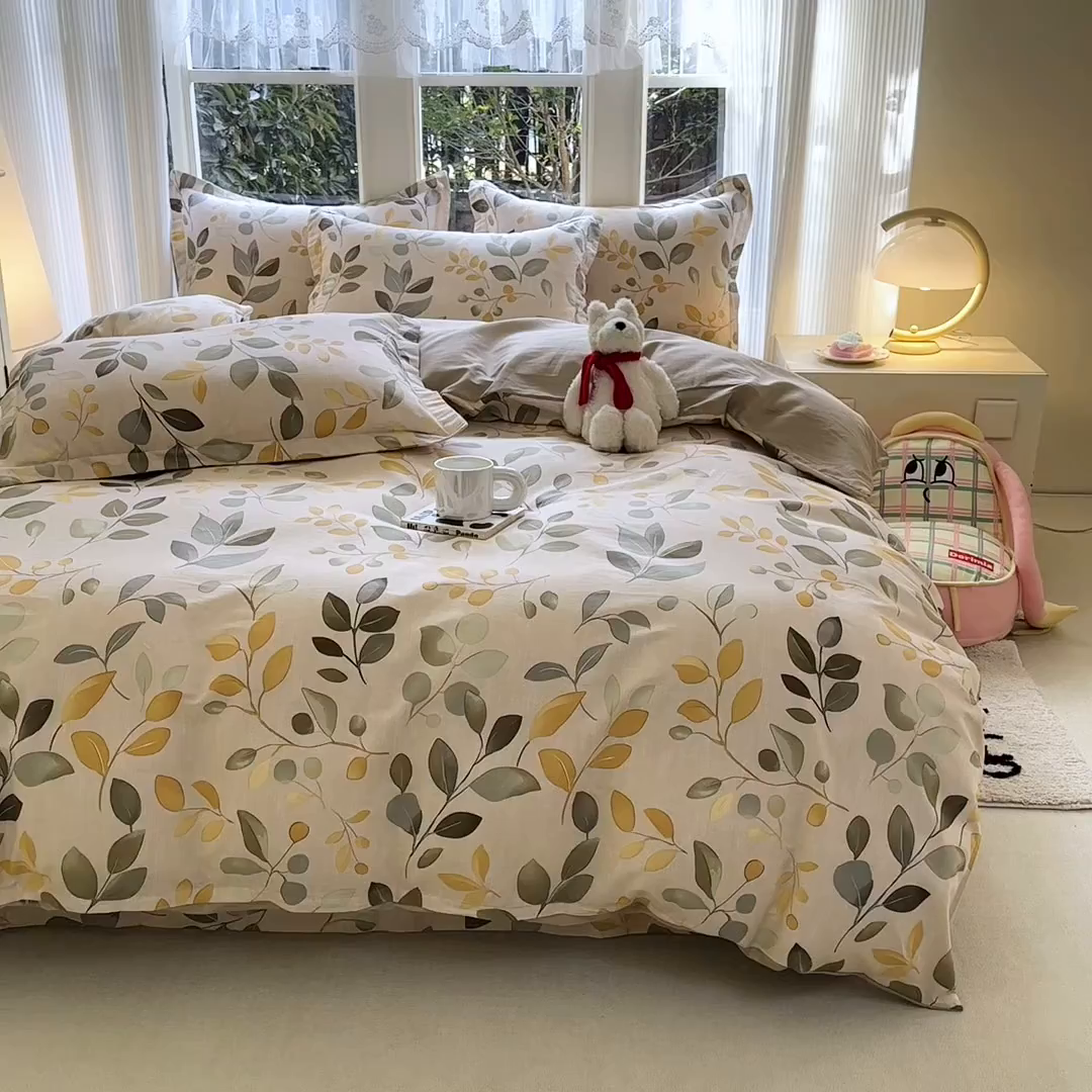 91家纺网 家纺一手货源 找家纺 帛织澜家纺 2026新款A类新疆全棉12868单品印花全棉纯棉被套系列（预留缩水，提供质检报告） 飘林