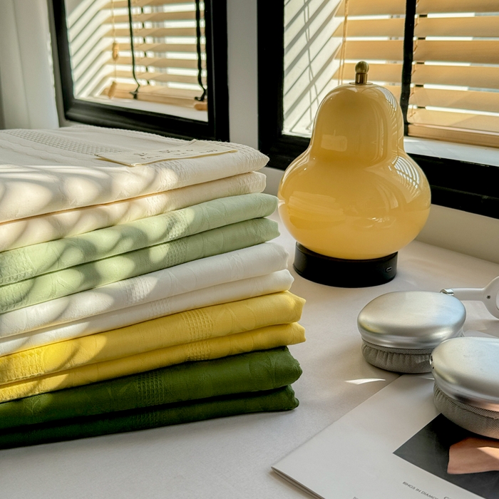 91家纺网 家纺一手货源 找家纺 （总）眠博士 2026新款全棉纯棉华夫格麦穗 床单单件床单单品单床单